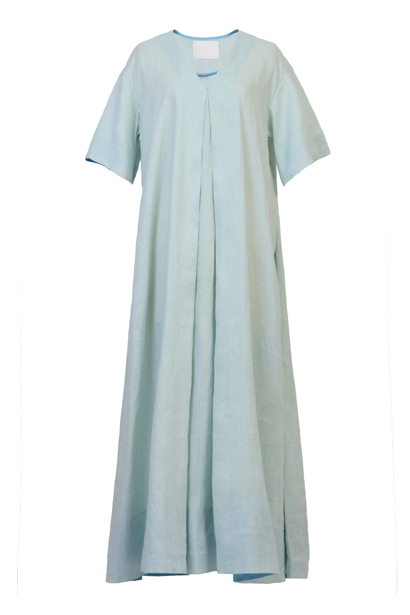 V-Neck Pleated Dress | Mint