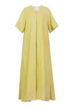 Load image into Gallery viewer, V-Neck Pleated Dress | Lemon
