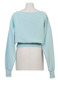 Off-Shoulder Sweatshirt | Rose