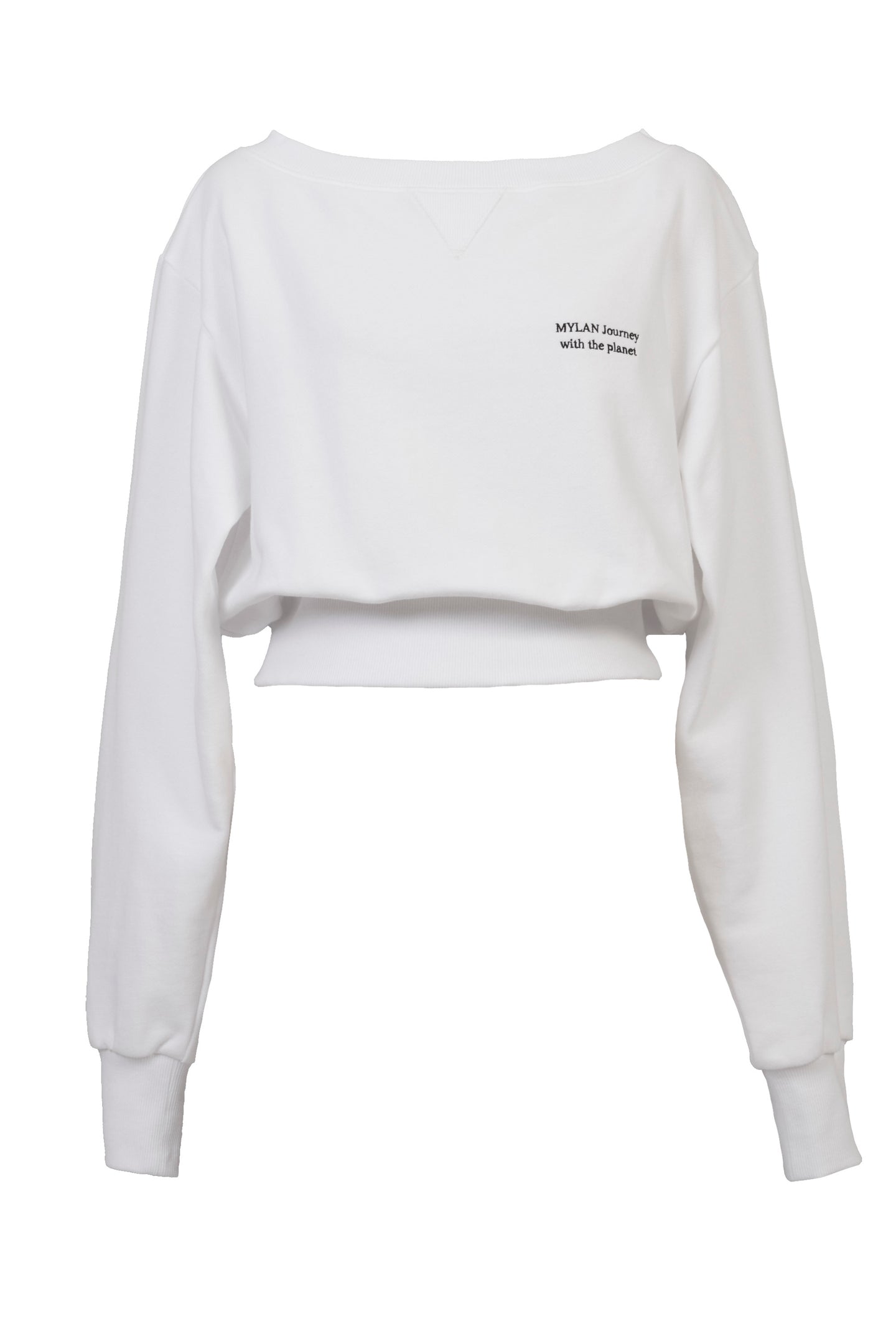 Off-Shoulder Sweatshirt | Shell White