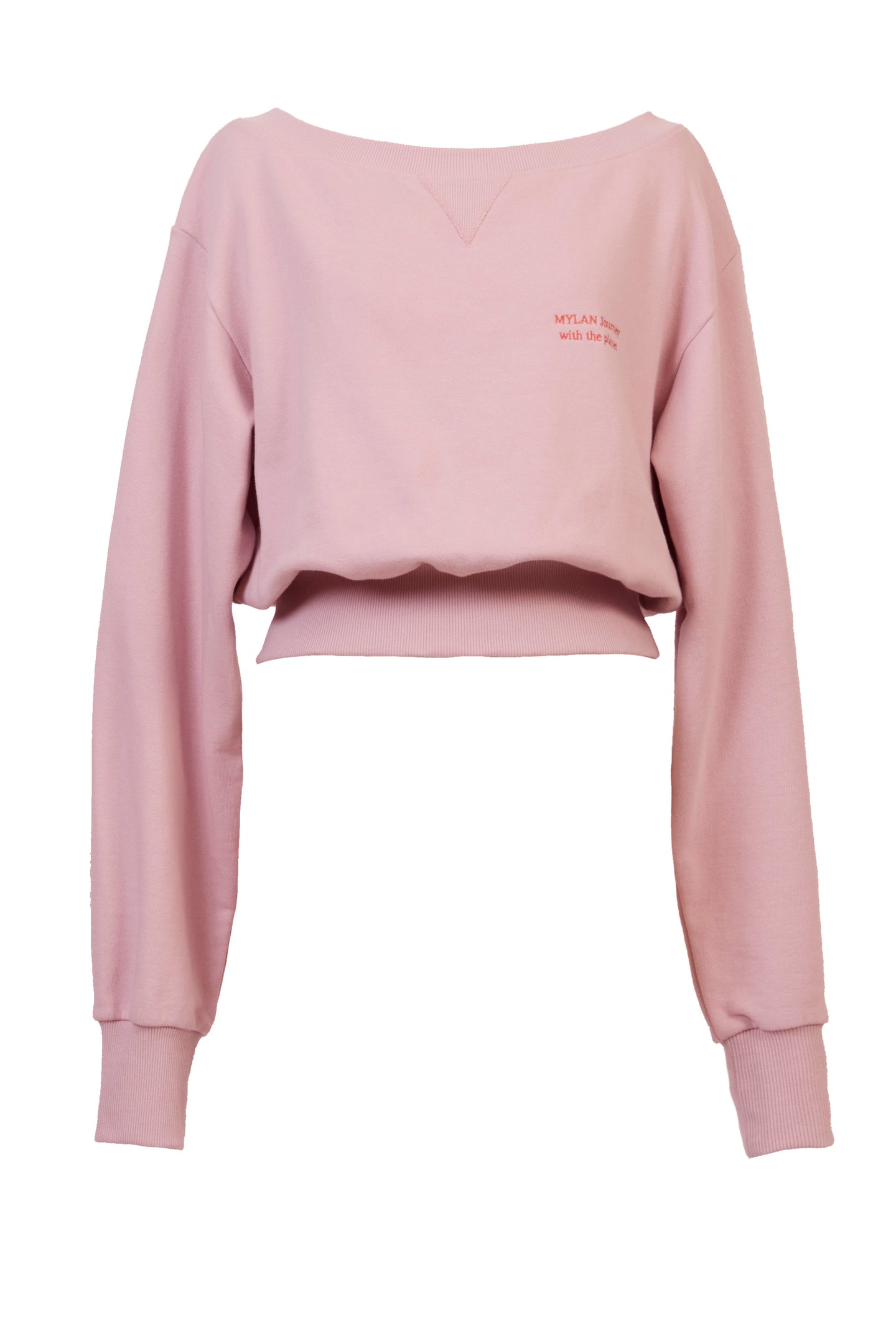 Off-Shoulder Sweatshirt | Rose