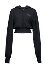 Load image into Gallery viewer, Cropped Sweat Hoodie | Stone
