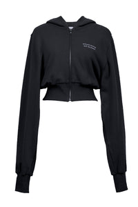 Cropped Sweat Hoodie | Stone