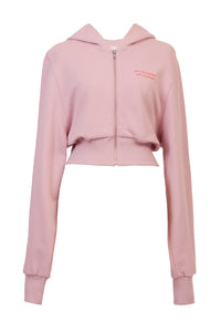 Cropped Sweat Hoodie | Rose