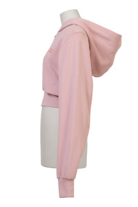 Cropped Sweat Hoodie | Rose
