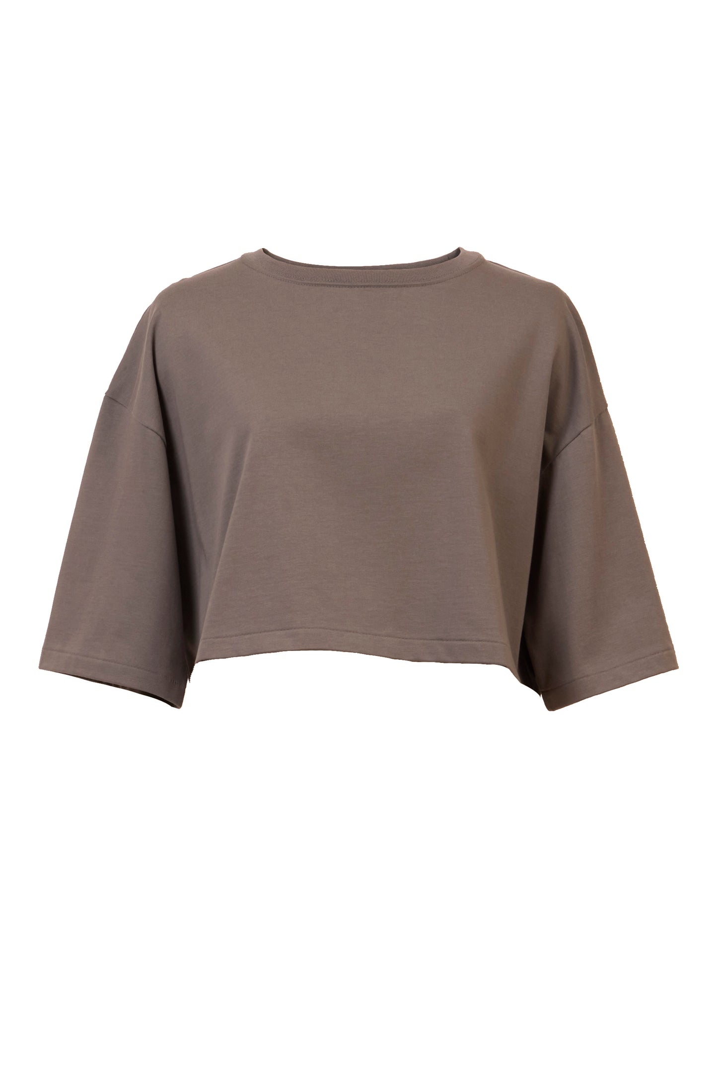 Cropped T-Shirt | Charcoal Grey