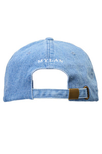 MYLAN Logo Denim Cap | Bleach Denim