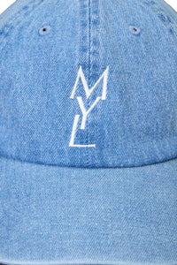 MYLAN Logo Denim Cap | Bleach Denim