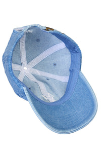 MYLAN Logo Denim Cap | Bleach Denim