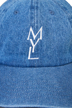 Load image into Gallery viewer, MYLAN Logo Denim Cap | Blue Denim

