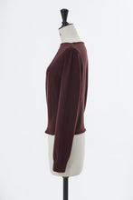 画像をギャラリービューアに読み込む, Wool Cashmere Asymmetrical Off-Shoulder Knit | Charcoal Grey
