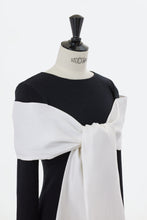 画像をギャラリービューアに読み込む, Cashmere Knit with Silk Ribbon | Stone
