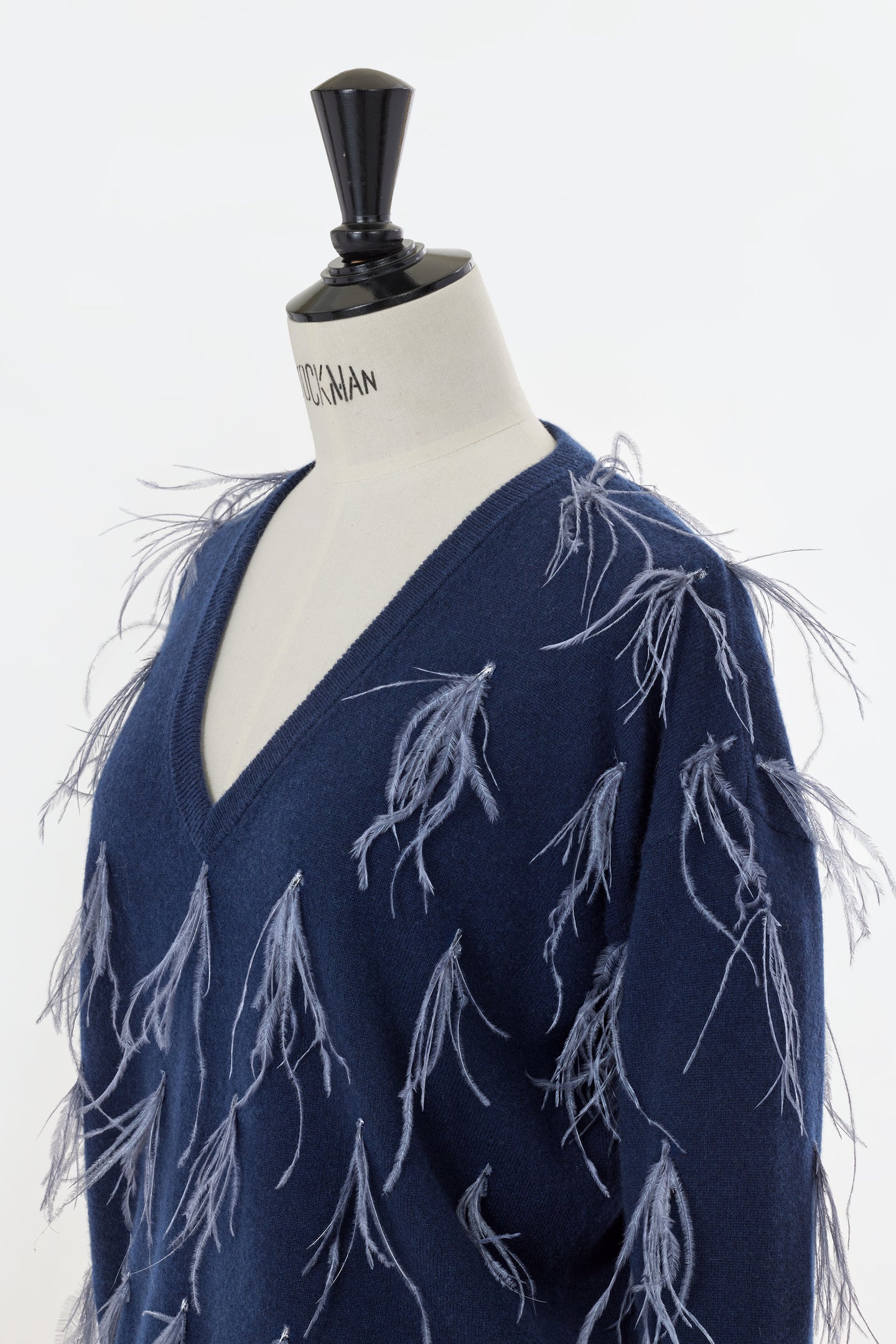 Cashmere Knit with Feathers | Navy