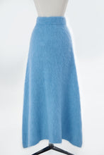 Load image into Gallery viewer, Wool Mohair Knit A-Line Long Skirt | Shell White
