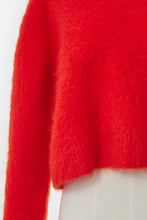 画像をギャラリービューアに読み込む, Wool Mohair Knit Short Top | Red

