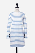 Load image into Gallery viewer, Back Open Striped Mini Dress | Sea Blue
