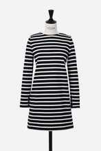 画像をギャラリービューアに読み込む, Back Open Striped Mini Dress | Stone
