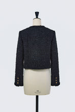 Load image into Gallery viewer, Cropped Tweed Jacket | Stone
