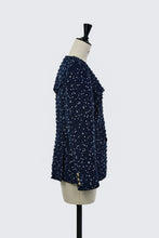 画像をギャラリービューアに読み込む, V-Neck Tweed Jacket | Navy
