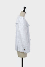 画像をギャラリービューアに読み込む, V-Neck Tweed Jacket | Shell White
