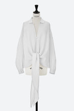 画像をギャラリービューアに読み込む, Linen Tie-Front Shirt | Shell White
