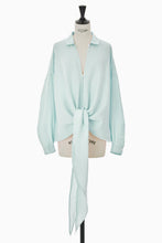 Load image into Gallery viewer, Linen Tie-Front Shirt | Pale Mint
