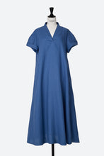 画像をギャラリービューアに読み込む, V-neck Dress | Indigo
