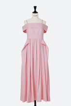 画像をギャラリービューアに読み込む, Off-Shoulder Linen Pleated &amp; Gathered Dress | Cherry Blossom
