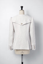 画像をギャラリービューアに読み込む, V-Neck Tweed Jacket | Cream
