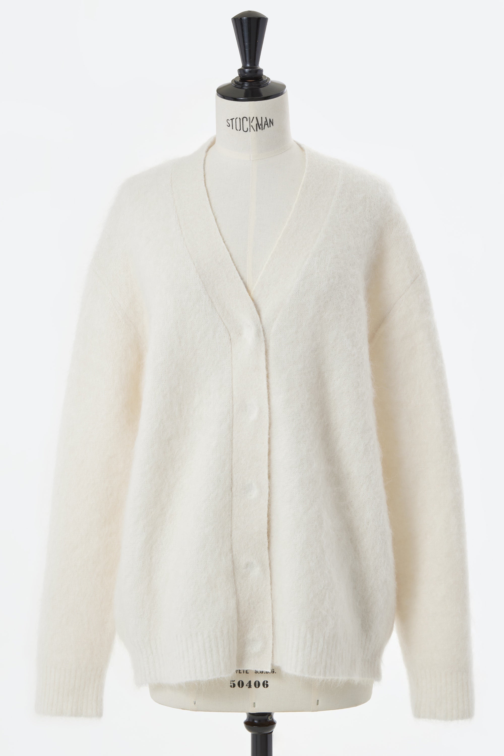 Wool Mohair Knit Big Cardigan | Shell White – MYLAN ONLINE SHOP