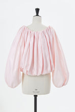 Load image into Gallery viewer, Silk Off-Shoulder Gathered Blouse | Stone
