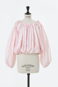MYLAN シルクオフショルダーギャザーブラウス Silk Off-Shoulder Gathered Blouse | Rose – MYLAN ONLINE SHOP