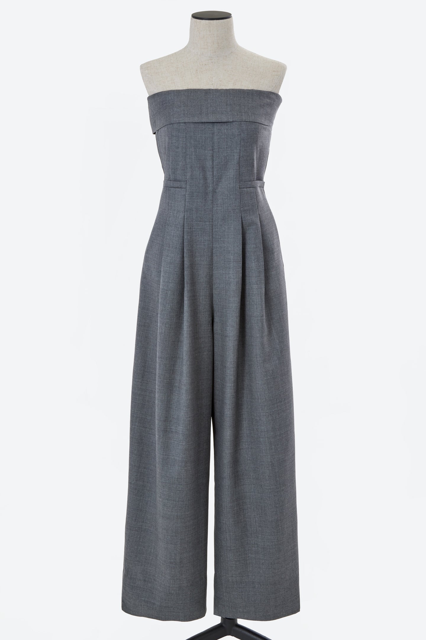 Bear Top Two-Tuck Jumpsuit | Charcoal Grey
