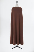 画像をギャラリービューアに読み込む, Reversible Cashmere Long Cape Knit Coat | Chocolate × Turquoise
