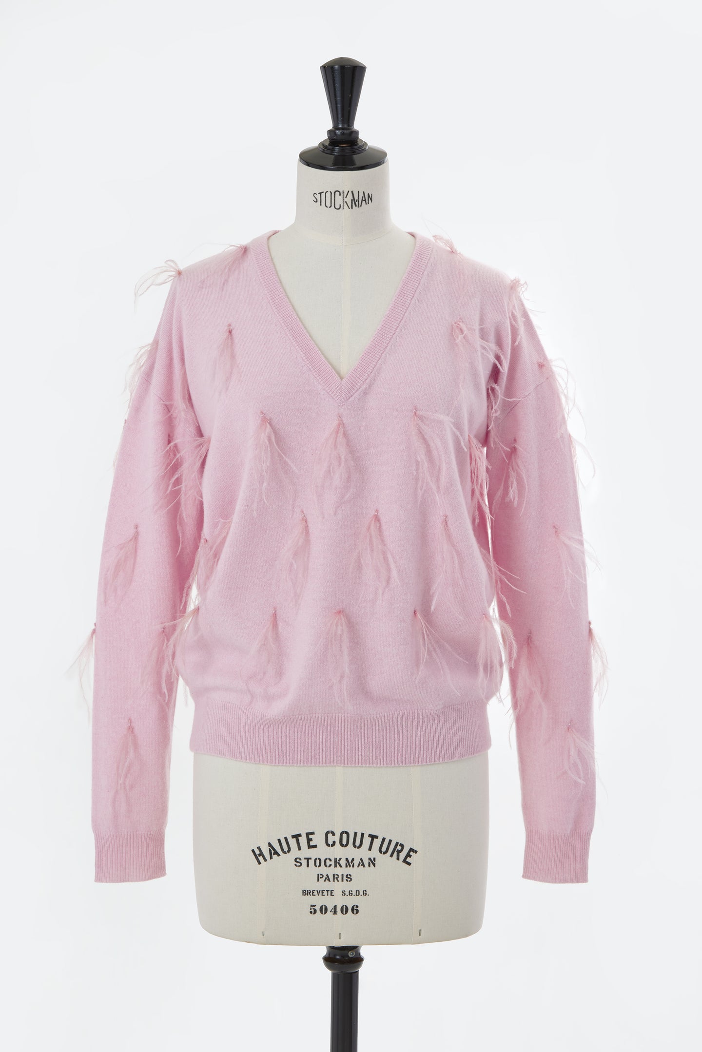 Cashmere Knit with Feathers | Cherry Blossom