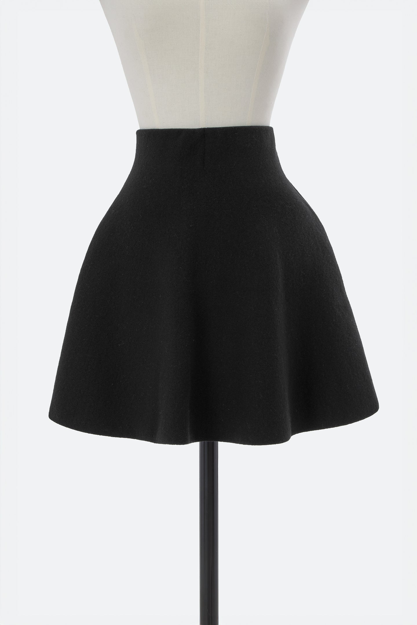 Wool Cashmere Flare Mini Skirt | Stone