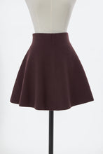 Load image into Gallery viewer, Wool Cashmere Flare Mini Skirt | Chocolate

