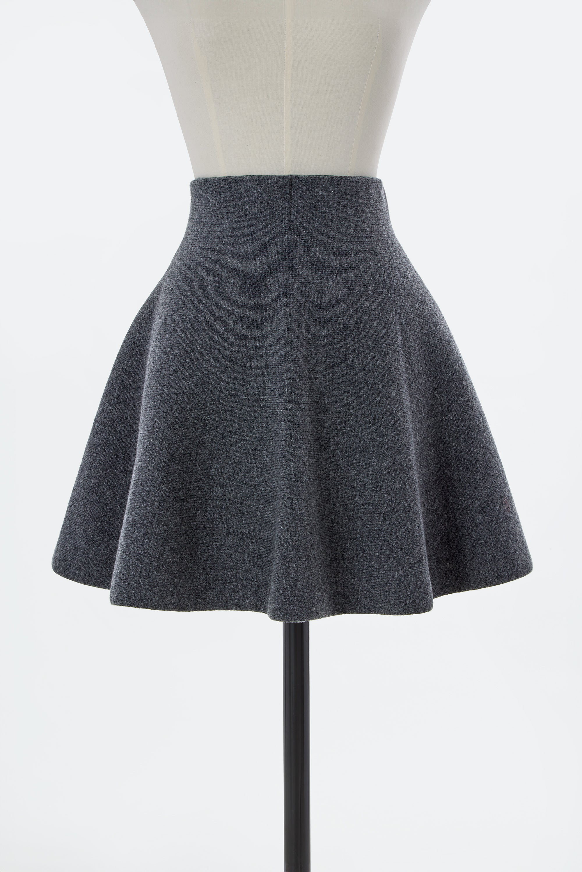 Wool Cashmere Flare Mini Skirt | Charcoal Grey – MYLAN ONLINE SHOP