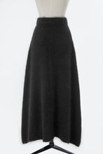 Load image into Gallery viewer, Wool Mohair Knit A-Line Long Skirt | Stone
