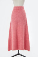 Load image into Gallery viewer, Wool Mohair Knit A-Line Long Skirt | Cherry Blossom
