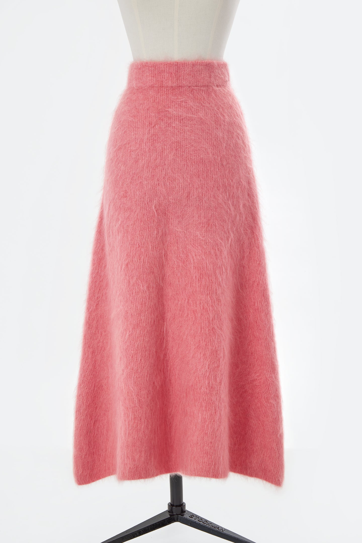 Wool Mohair Knit A-Line Long Skirt | Cherry Blossom
