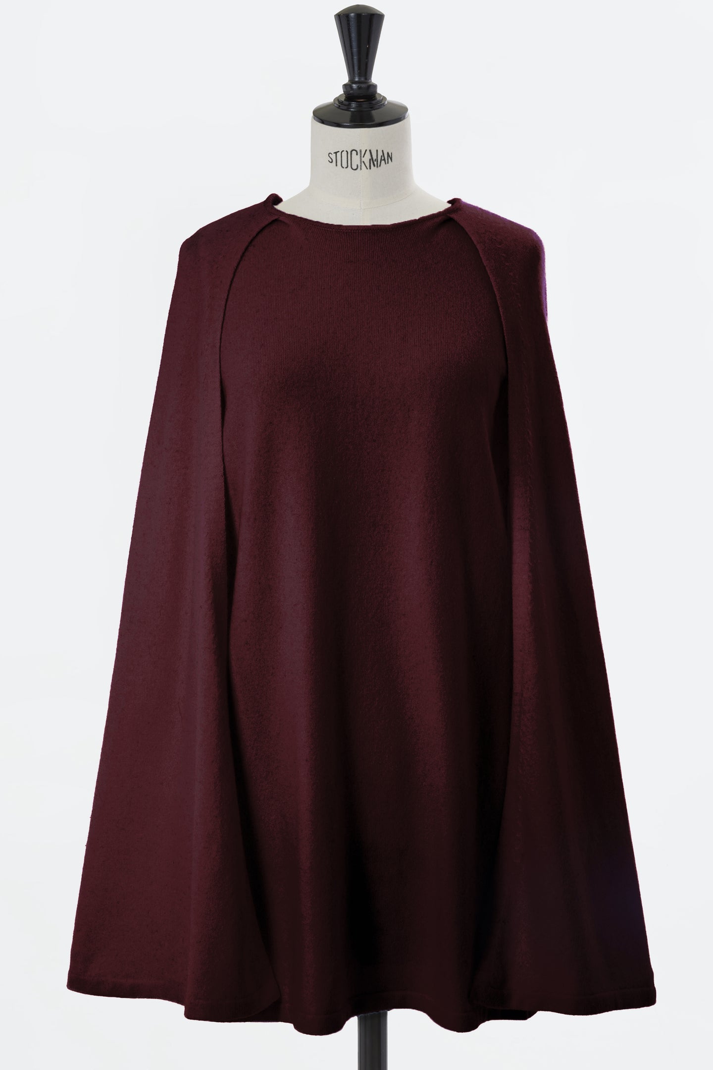 Wool Cashmere Cape Knit Dress | Chocolate