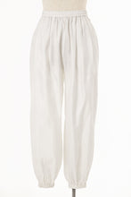 Load image into Gallery viewer, Silk Gathered Pants | Shell White
