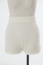 Load image into Gallery viewer, Wool Mohair Knit Shorts | Shell White
