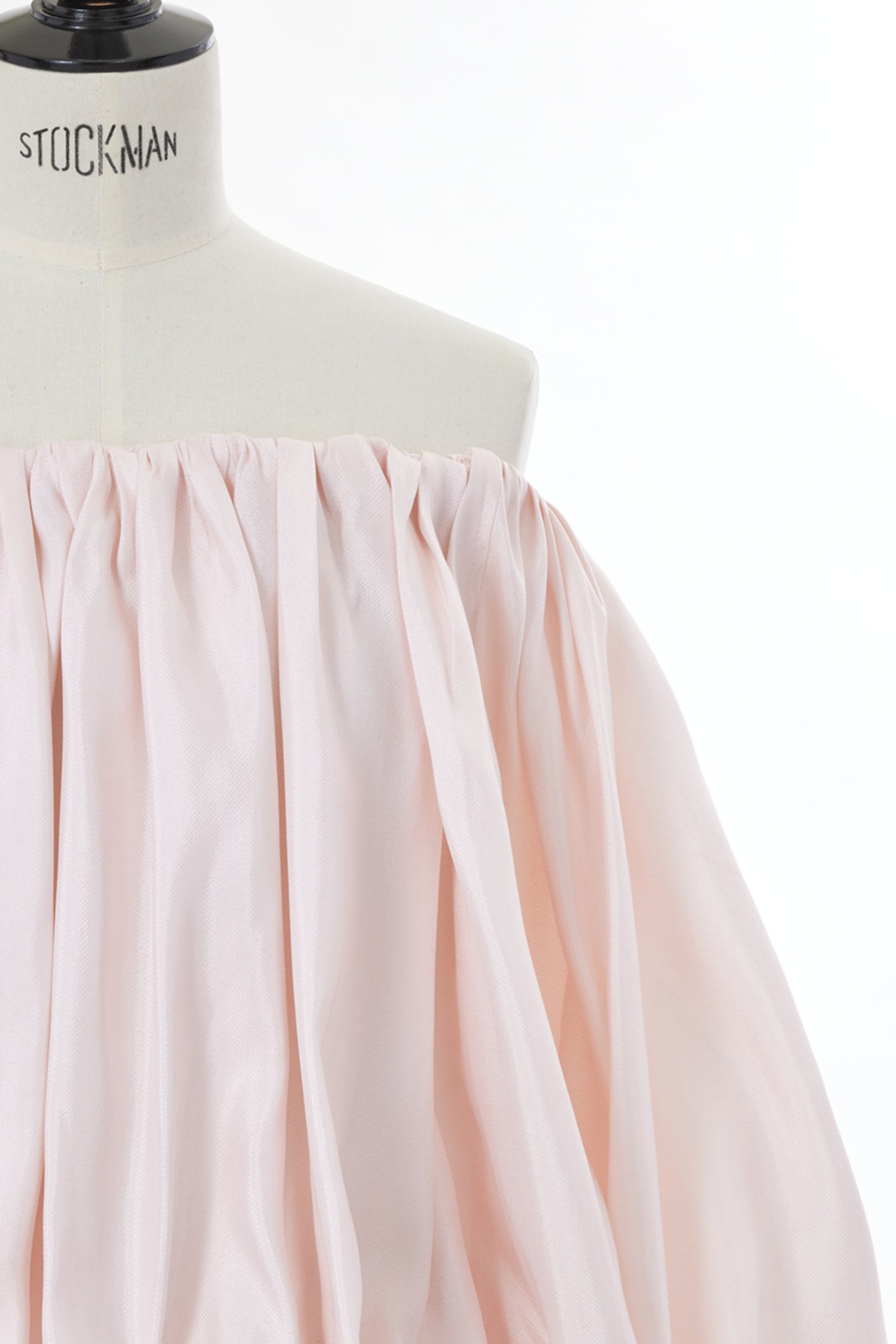 Silk Off-Shoulder Gathered Blouse | Rose