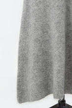Load image into Gallery viewer, Wool Mohair Knit A-Line Long Skirt | Light Grey
