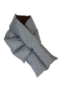 2 Way Reversible Down Stole | Stone / Umber