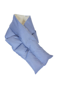 2 Way Reversible Down Stole | Sea Blue / Pearl