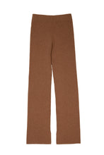 Load image into Gallery viewer, Cashmere Side Slit Rib Knit Pants | Sahara
