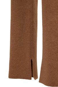 Cashmere Side Slit Rib Knit Pants | Stone